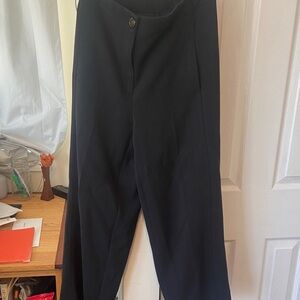 Ann Taylor Black Cropped Wide Leg Pants